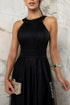 VESTIDO DE GOLA TULE TRABALHADO